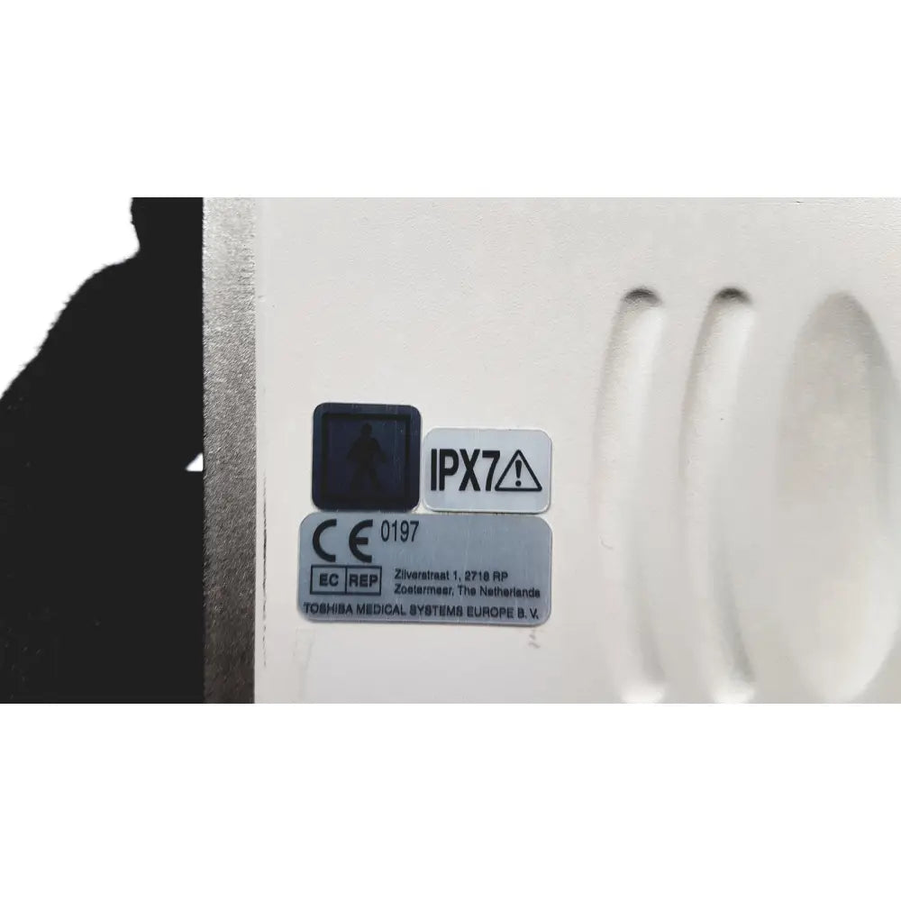 White toshiba convex array transducer from ge medical systems for ultrasound imaging in medical systems europe b v