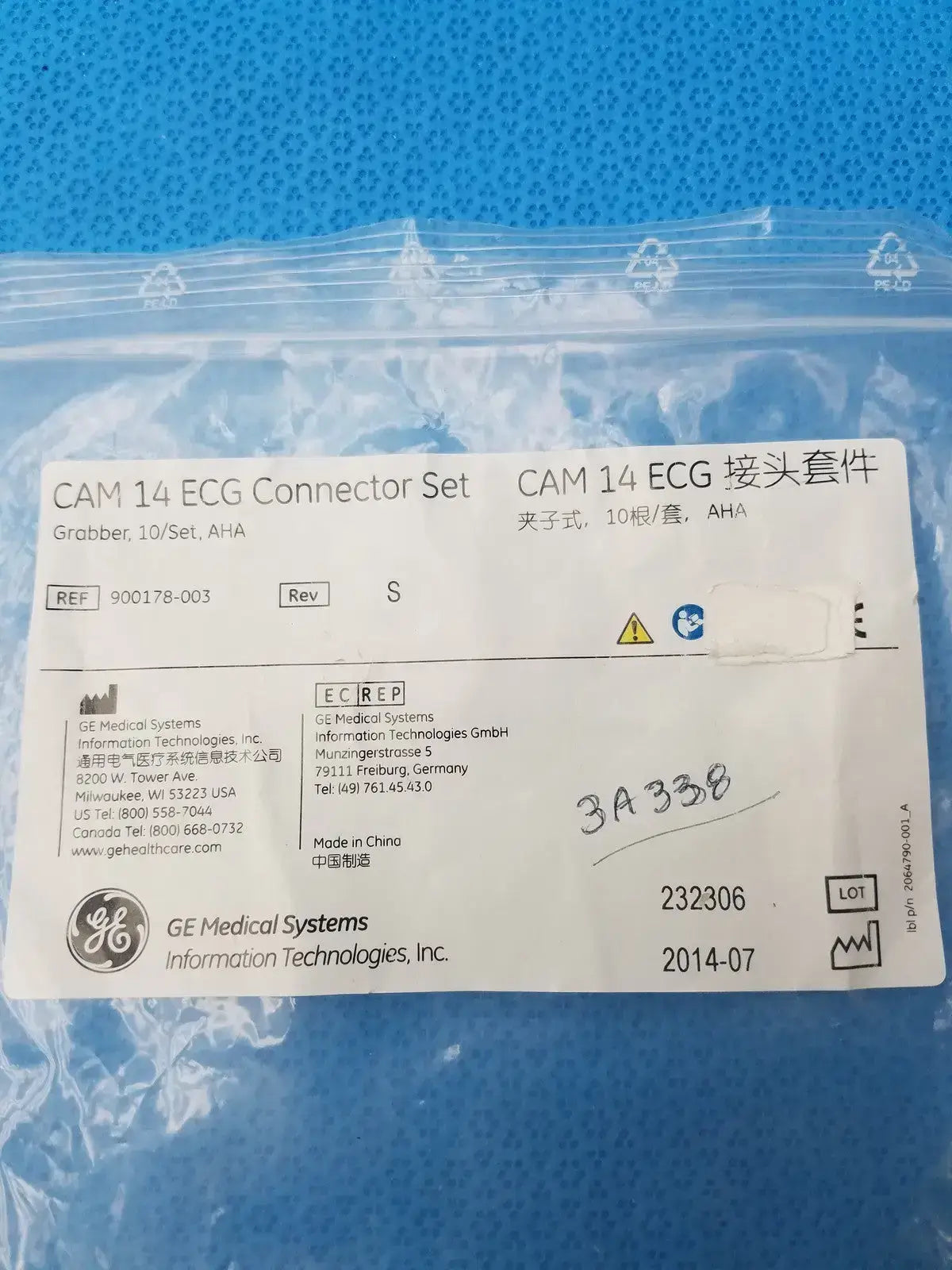 GE Medical Systems 900178-003 Cam 14 ECG Connector Set - Pack of 7 ECG Connector Set, second-hand product photo 3