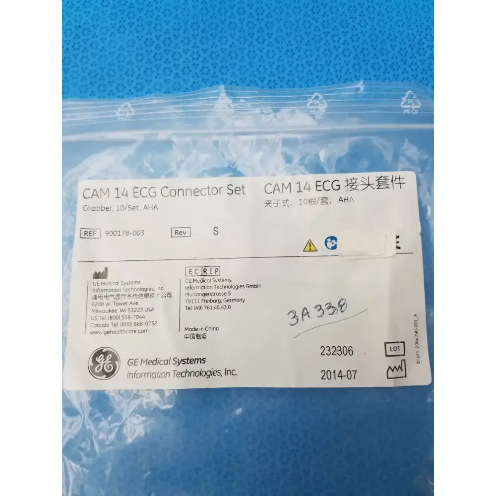 GE Medical Systems 900178-003 Cam 14 ECG Connector Set - Pack of 7 ECG Connector Set, second-hand product photo 3