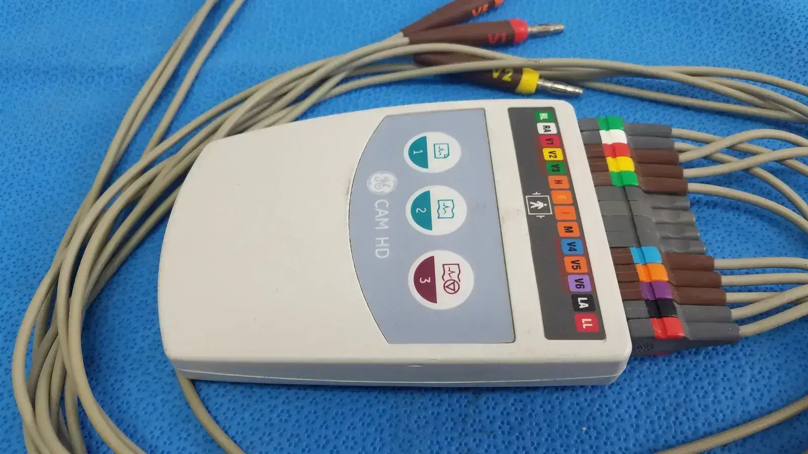 GE Medical Systems 900995-003 CAM HD ECG EKG Acquisition Module w/ Leads ECG/EKG Acquisition Module, second-hand product photo 6