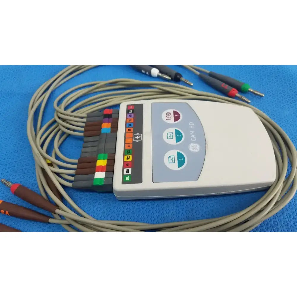 GE Medical Systems 900995-003 CAM HD ECG EKG Acquisition Module w/ Leads ECG/EKG Acquisition Module, second-hand product photo 7
