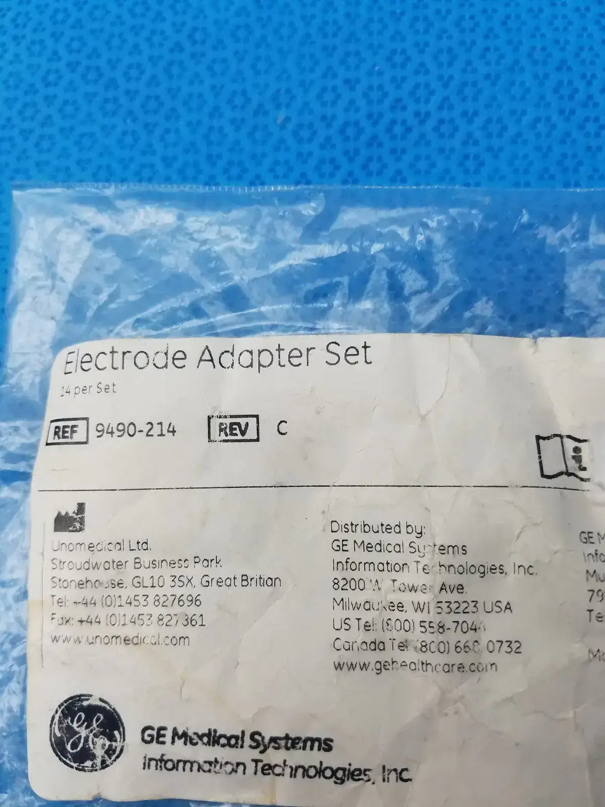 GE Medical Systems 9490-214 ECG Clamp Electrode Adapter Set - Pack of 10 ECG Clamp Electrode Adapter Set, second-hand product photo 2