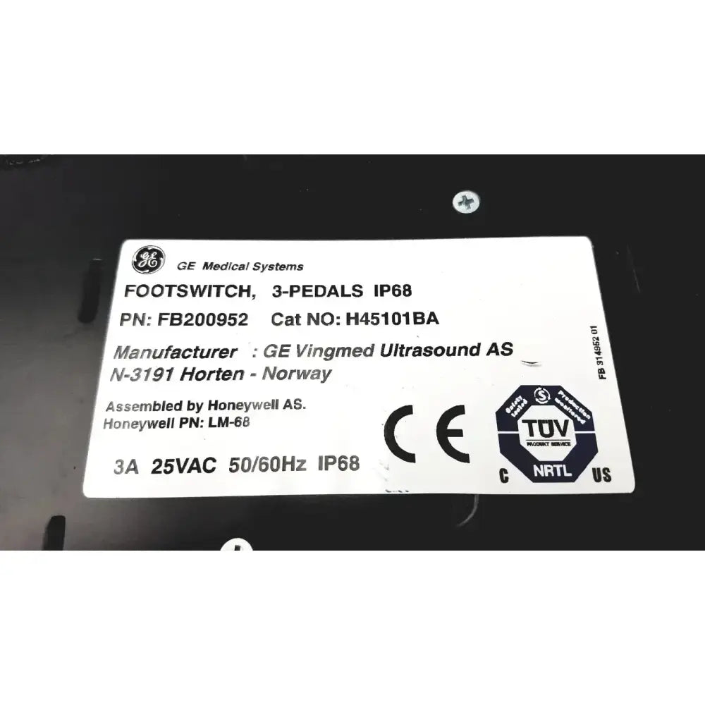 GE Medical Systems Footswitch 3-Padels IP68, PN FB200952 Footswitch, second-hand product photo 6
