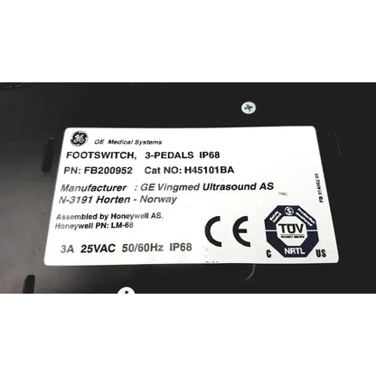 GE Medical Systems Footswitch 3-Padels IP68, PN FB200952 Footswitch, second-hand product photo 6