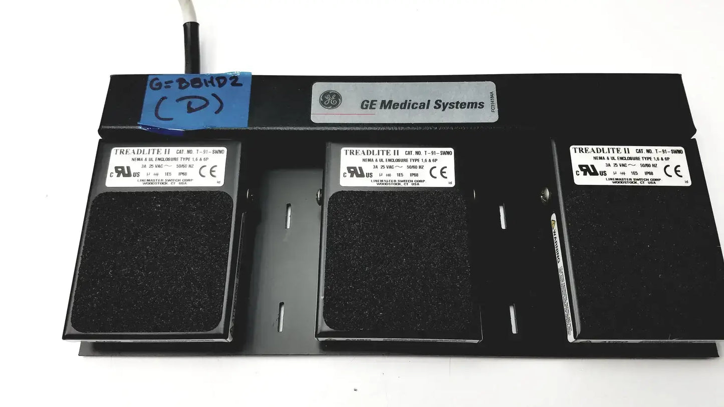GE Medical Systems Treadlite II Cat No. T-91-SWNO 3 Pedal Footswitch Footswitch, second-hand product photo 2