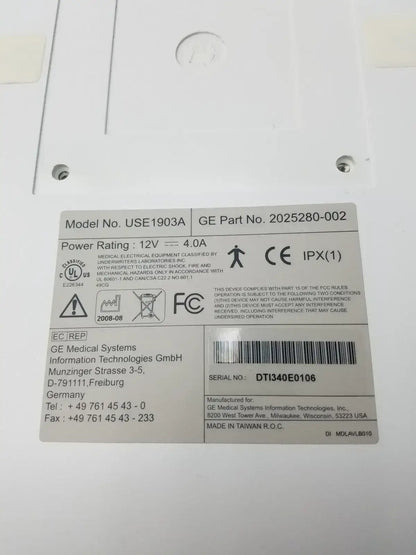 GE Medical Systems USE1903A LCD Flat Panel Monitor with Power Supply Medical LCD Monitor, second-hand product photo 4