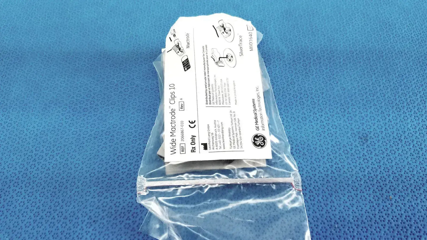 GE Medical Systems Wide Mactrode Clips 10 - REF: 2066867-010 ECG Electrode Clips, new product photo 4
