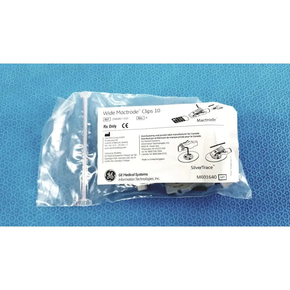 GE Medical Systems Wide Mactrode Clips 10 - REF: 2066867-010 ECG Electrode Clips, second-hand product photo 1