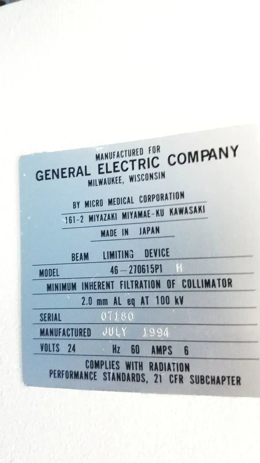 GE Mobile Portable XRY Machine 46-270615P1/46-125686G8 Mobile X-Ray Machine, as-is (for parts) product photo 5