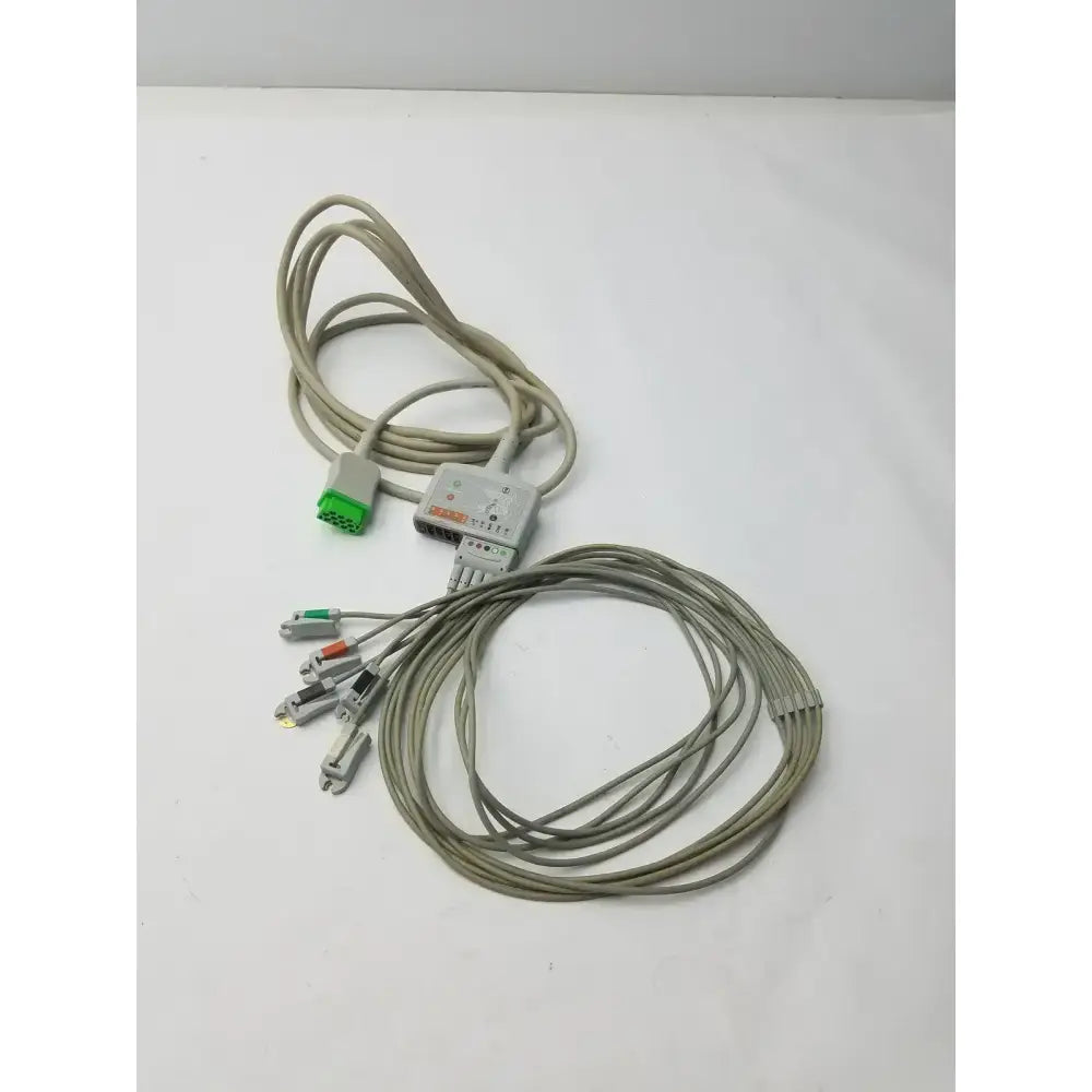 GE Multi-link 10 Lead ECG Cable REF: 2017006-001 With 5 Leads ECG Cable, second-hand product photo 1