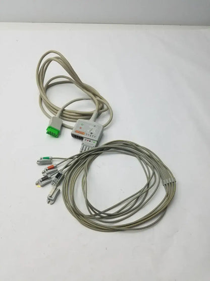GE Multi-link 10 Lead ECG Cable REF: 2017006-001 With 5 Leads ECG Cable, second-hand product photo 1