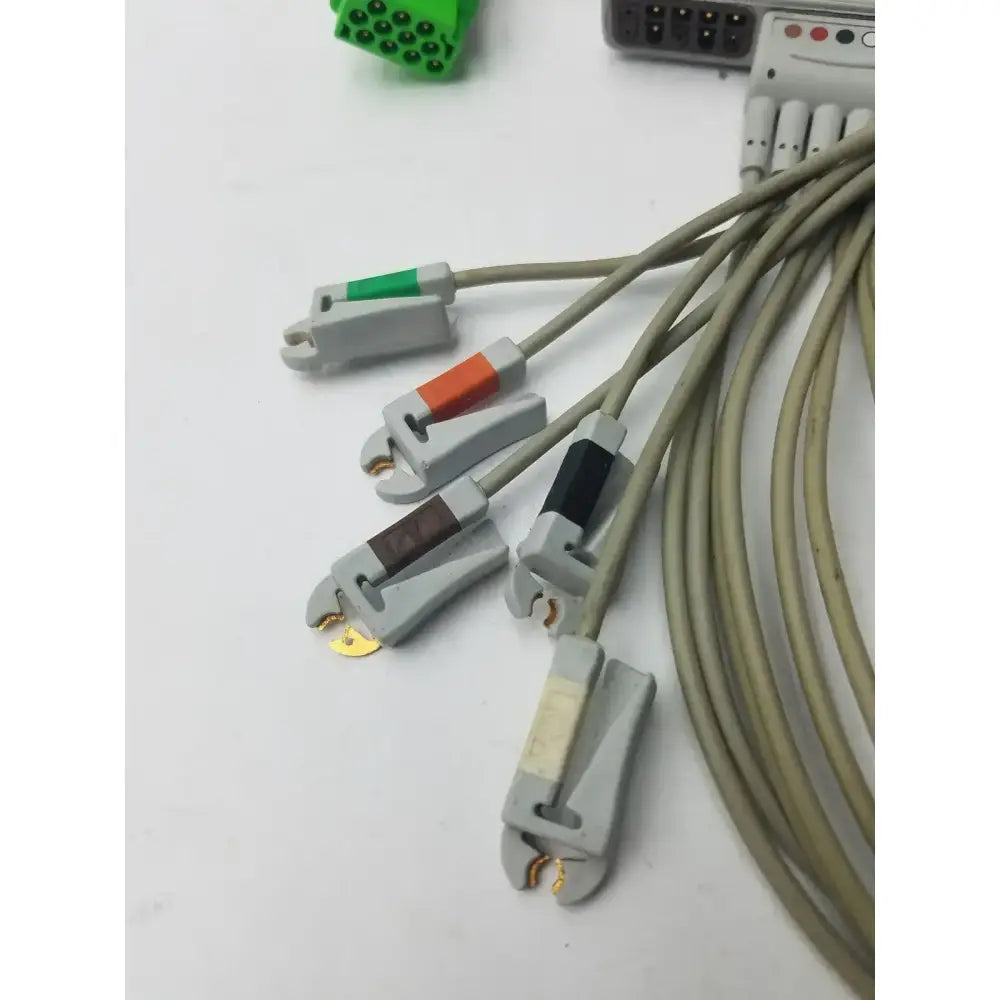 GE Multi-link 10 Lead ECG Cable REF: 2017006-001 With 5 Leads ECG Cable, second-hand product photo 2