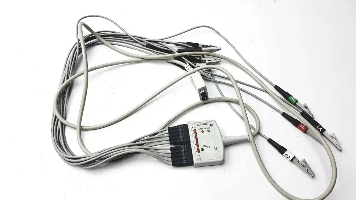 GE Multi-Link Marquette EKG 10 Lead Trunk Cable With Lead ECG Trunk Cable, second-hand product photo 3