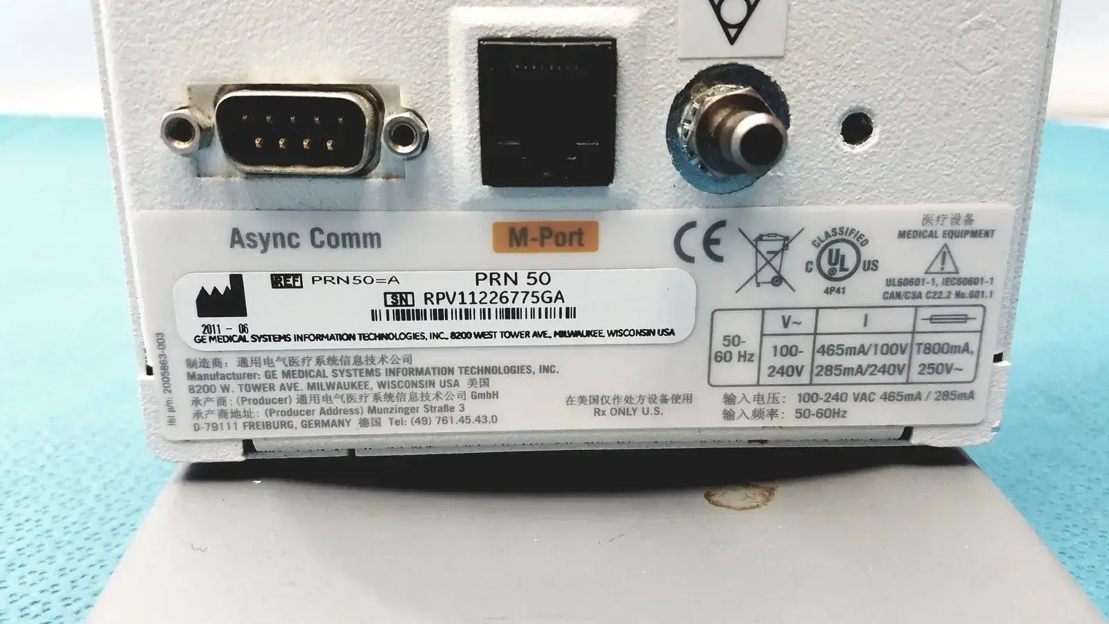 GE PRN 50-M Digital Writer Medical Printer Thermal Recorder w/M-PORT Medical Thermal Recorder, second-hand product photo 6
