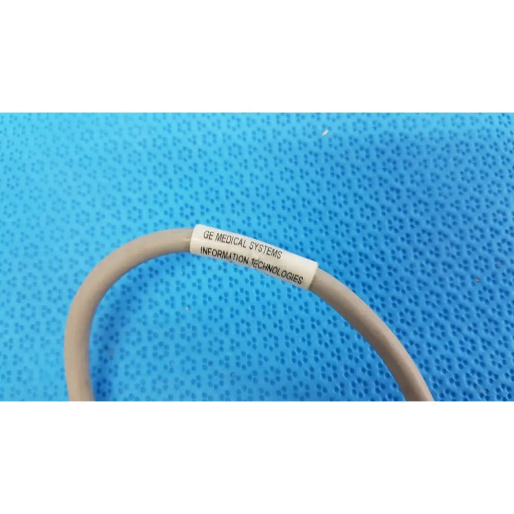 Beige spo2 interface cable with white ge medical systems label for Nellcor OxiMax 3M 10ft patient monitor use
