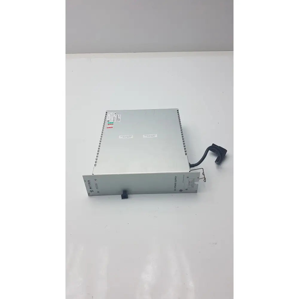 Silver metal pro vingmed mitra dc power supply pe3159 unit with black cable and label stickers for vivid 7 pro