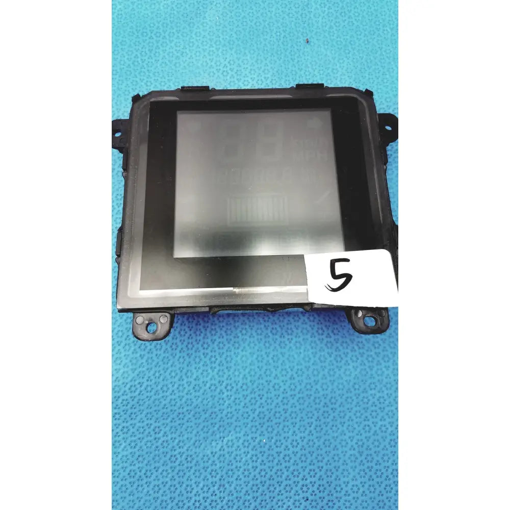 Black plastic gem driver display dashboard module with rectangular screen and mounting brackets serial 125794