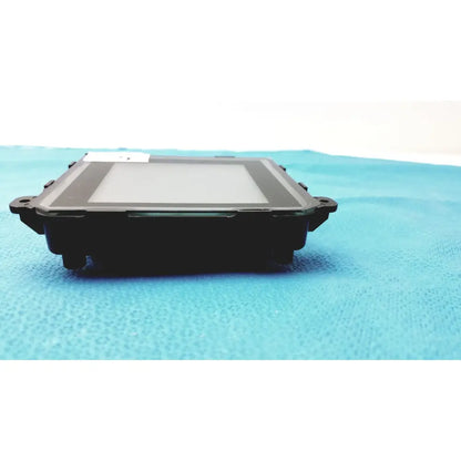 Black rectangular industrial touchscreen gem driver display with matte finish and reinforced corners for reuse medical use