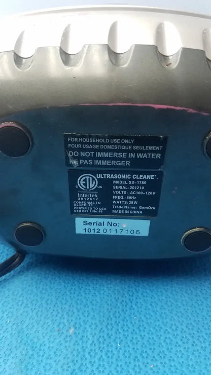 Gemoro Sparkle Spa Model SS-1780 Ultrasonic Jewelry Cleaner Ultrasonic Cleaner, second-hand product photo 8