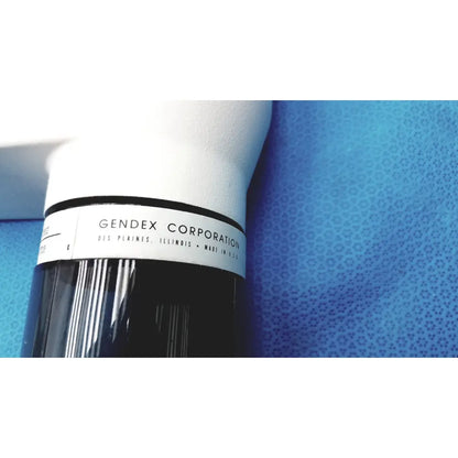 White and black cylindrical tube head for imaging equipment by gendex corporation for reuse medical applications
