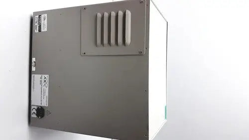 Gray metal genechip hybridization oven 640 with vertical slotted vents and labeled control panels for reuse medical settings