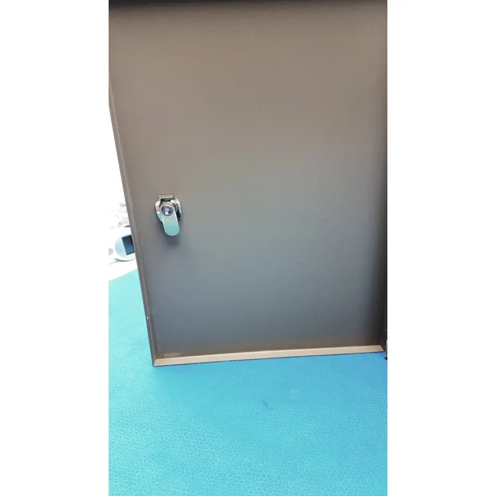 Gray medium steel nema 1 enclosure with silver handle general purpose medium steel door for industrial use