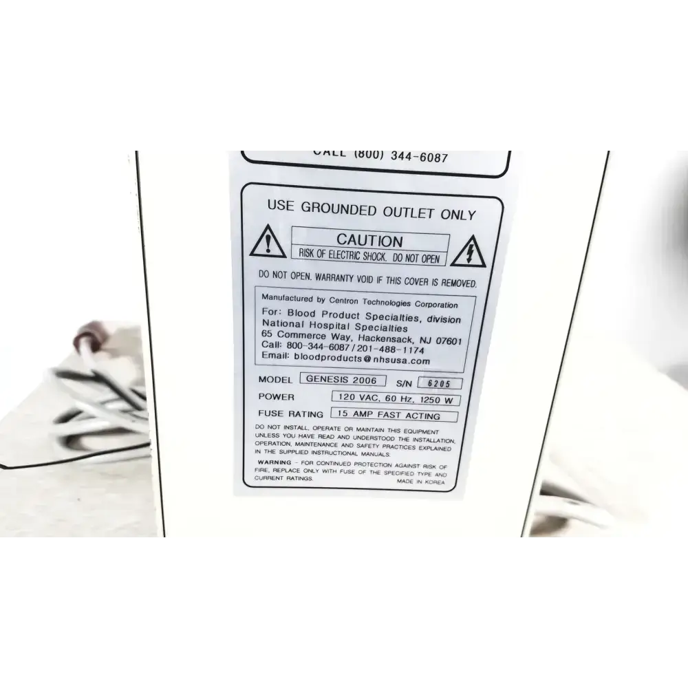 Genesis 2006 Plasma Thawing Water Bath System Plasma Thawing Water Bath, second-hand product photo 9