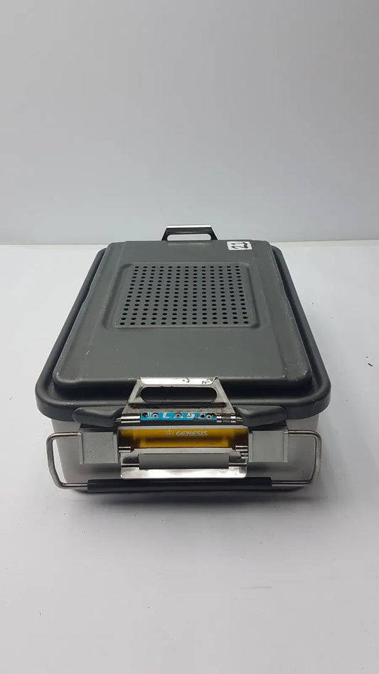 Reuse Medical Genesis Solid Brass Sterilization Container With Lid Sterilization Trays & Cases, second-hand product photo 1