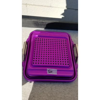 Reuse Medical Genesis Sterilization Container Half Lid Purple Sterilization Trays & Cases, second-hand product photo 1