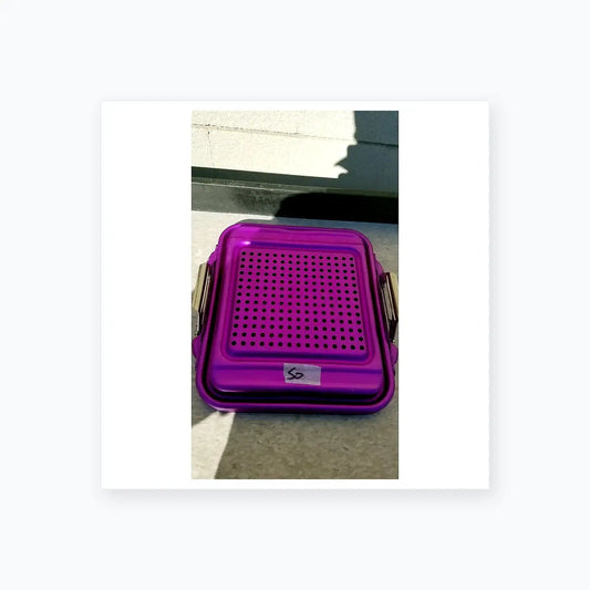 Reuse Medical Genesis Sterilization Container Half Lid Purple Sterilization Trays & Cases, second-hand product photo 1