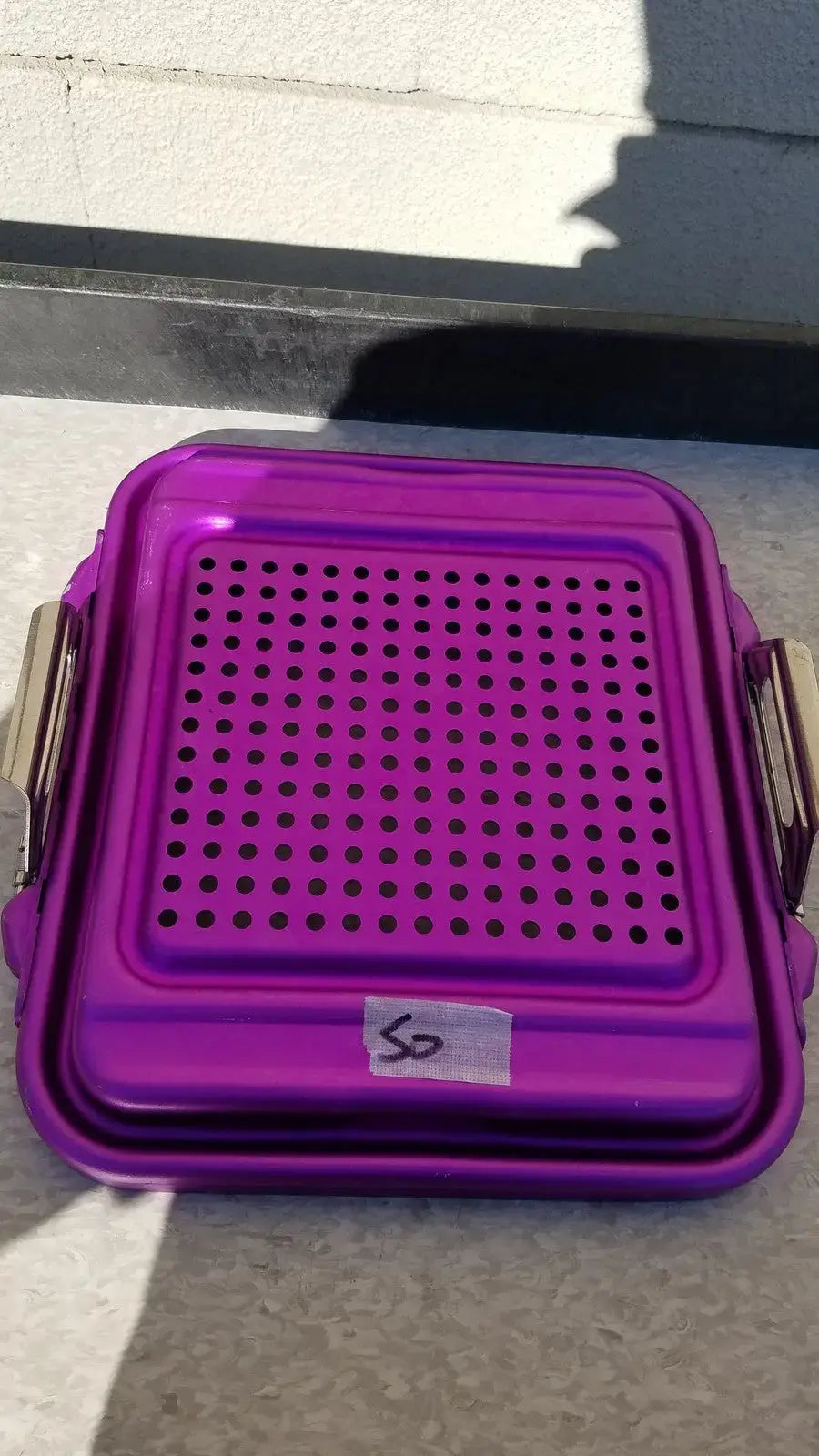Reuse Medical Genesis Sterilization Container Half Lid Purple Sterilization Trays & Cases, second-hand product photo 1
