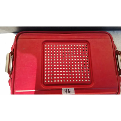 Reuse Medical Genesis Sterilization Container Half Lid Red Sterilization Trays & Cases, second-hand product photo 1
