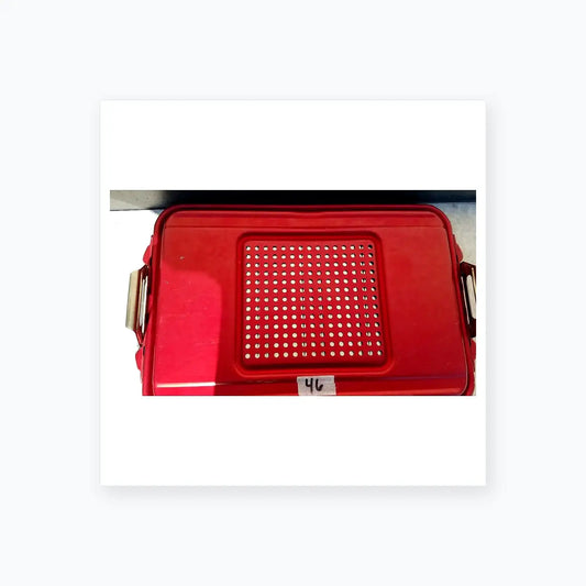 Reuse Medical Genesis Sterilization Container Half Lid Red Sterilization Trays & Cases, second-hand product photo 1