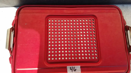 Reuse Medical Genesis Sterilization Container Half Lid Red Sterilization Trays & Cases, second-hand product photo 1