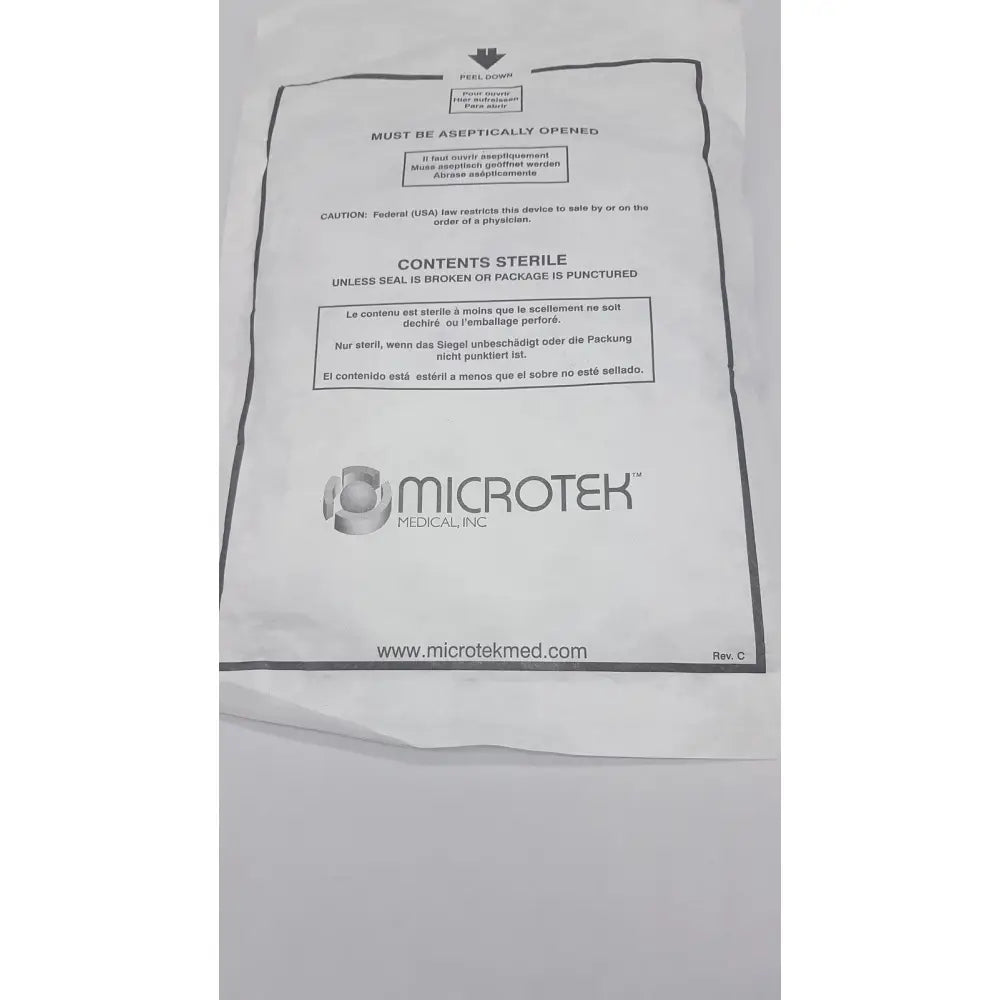 Microtek medical genesys 63654rt banded bag with rubber band and tape for secure medical sample storage
