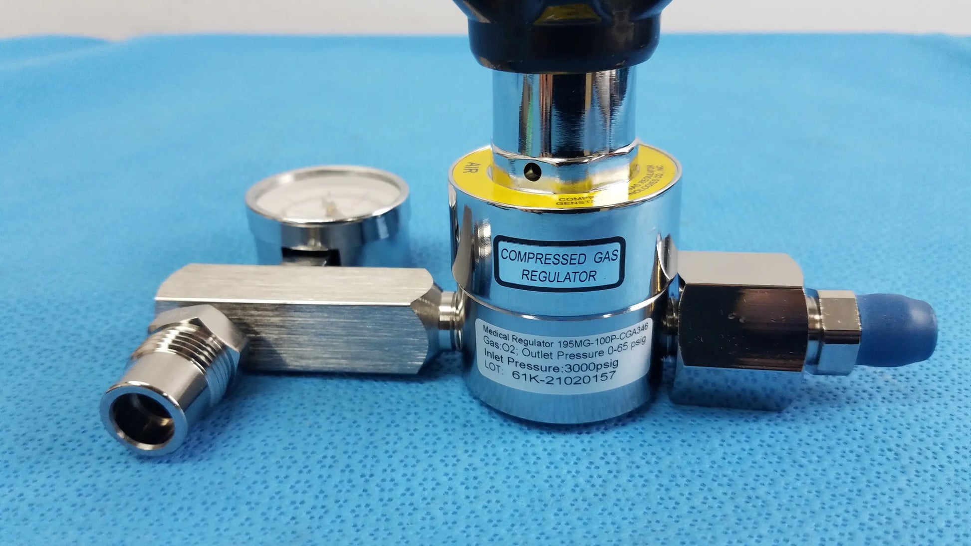 Gentec Medical Air Compressed Gas Regulator 3000Psig Compressed Gas Regulator, as-is (for parts) product photo 4