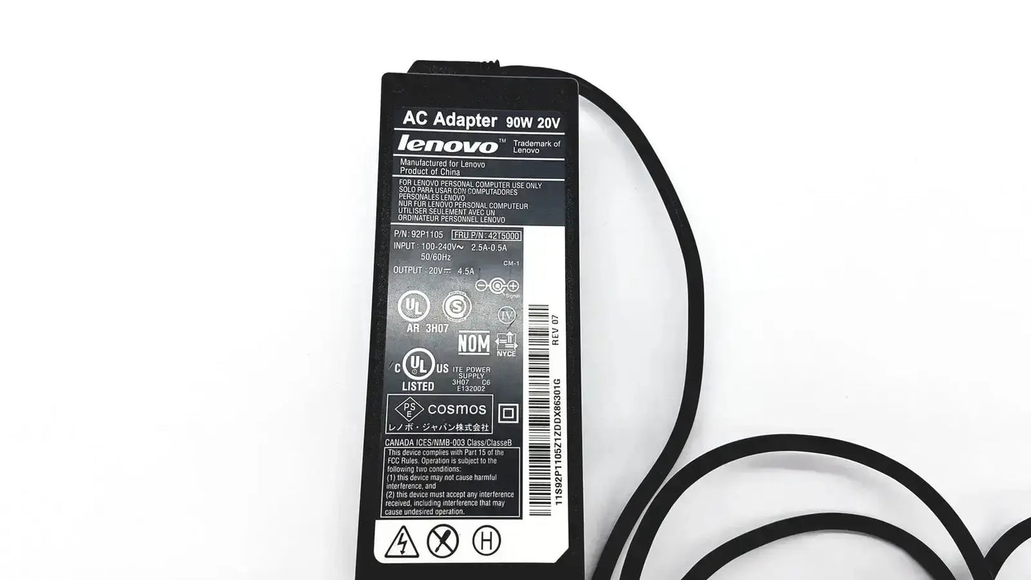 Lenovo Genuine 90W Lenovo AC Adapter Power Supply 20V 4.5A Round Tip 42T5000 AC Adapter, second-hand product photo 8