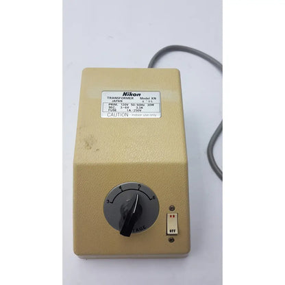 Beige genuine nikon transformer xn with rotary voltage selector and off on switch transformer xn made in japan