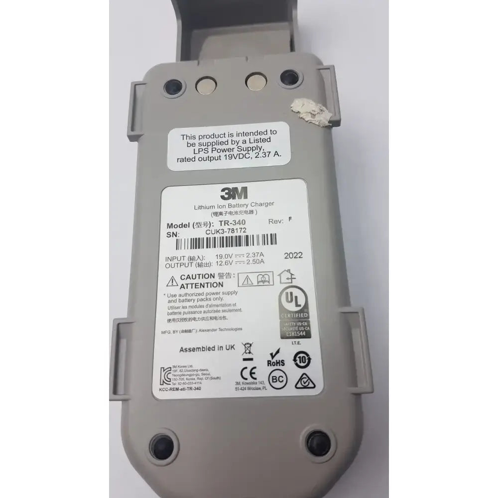 3M Genuine Original OEM 3M TR-340 TR340 Lithium Ion Battery Charger Battery Charger Cradle, second-hand product photo 6