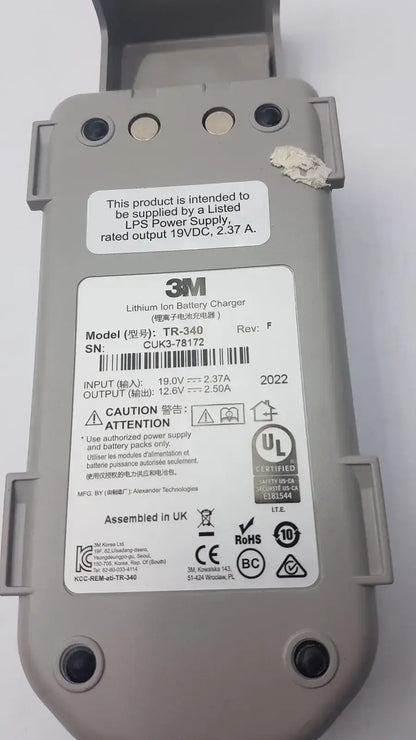 3M Genuine Original OEM 3M TR-340 TR340 Lithium Ion Battery Charger Battery Charger Cradle, second-hand product photo 6