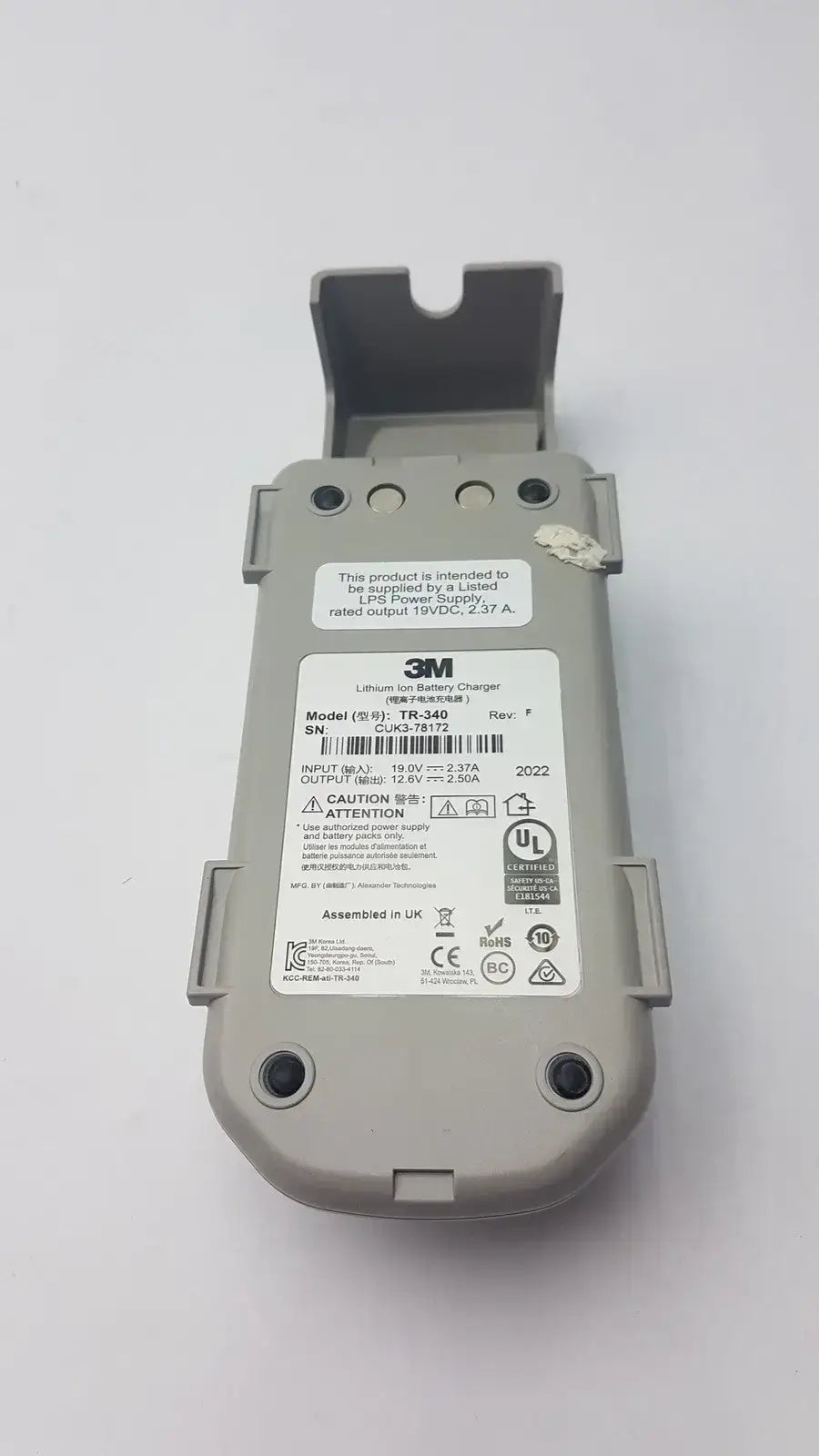 3M Genuine Original OEM 3M TR-340 TR340 Lithium Ion Battery Charger Battery Charger Cradle, second-hand product photo 5