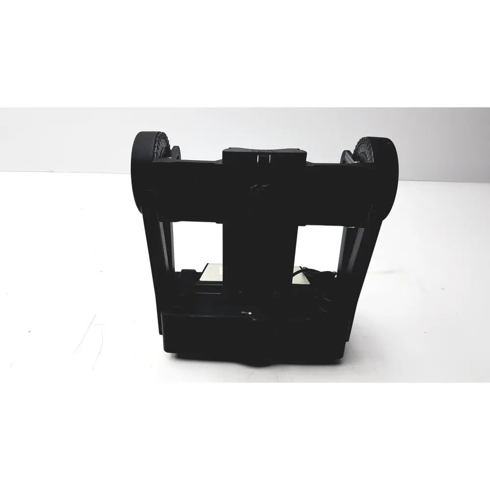 Black plastic car seat base with integrated wheels and central support for gigapan epic pro robotic panohead mount