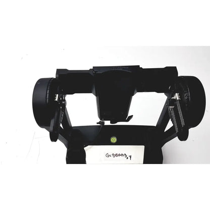 Black dji drone gimbal with circular mounting arms and central control module for gigapan epic pro robotic panohead mount