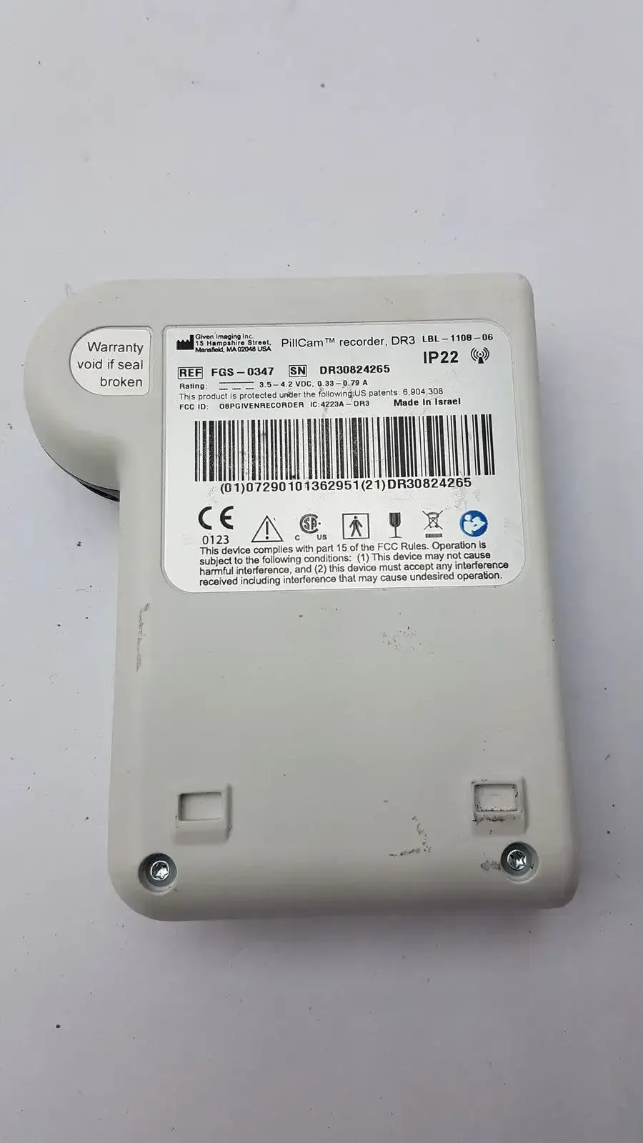 Given Imaging FGS-0347 Pillcam Data Recorder DR3 Capsule Endoscopy Data Recorder, second-hand product photo 8