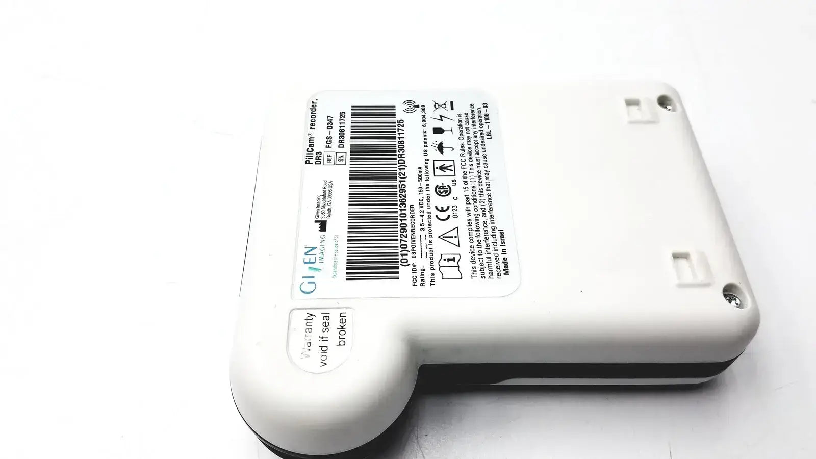GIVEN IMAGING FGS-0347 PillCam Recorder DR3 LBL-1108-03 - SN DR30811725 Capsule Endoscopy Recorder, second-hand product photo 6