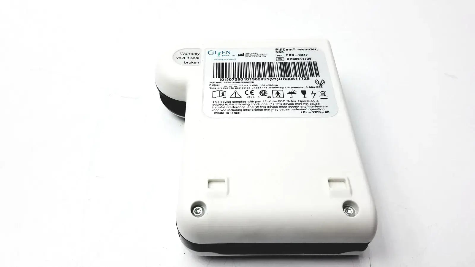 GIVEN IMAGING FGS-0347 PillCam Recorder DR3 LBL-1108-03 - SN DR30811725 Capsule Endoscopy Recorder, second-hand product photo 7
