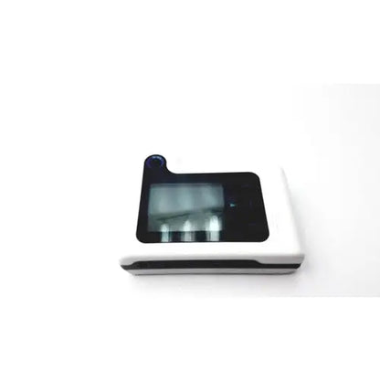 White rectangular given imaging inc fgs-0347 pillcam recorder with black screen and blue circular button on top