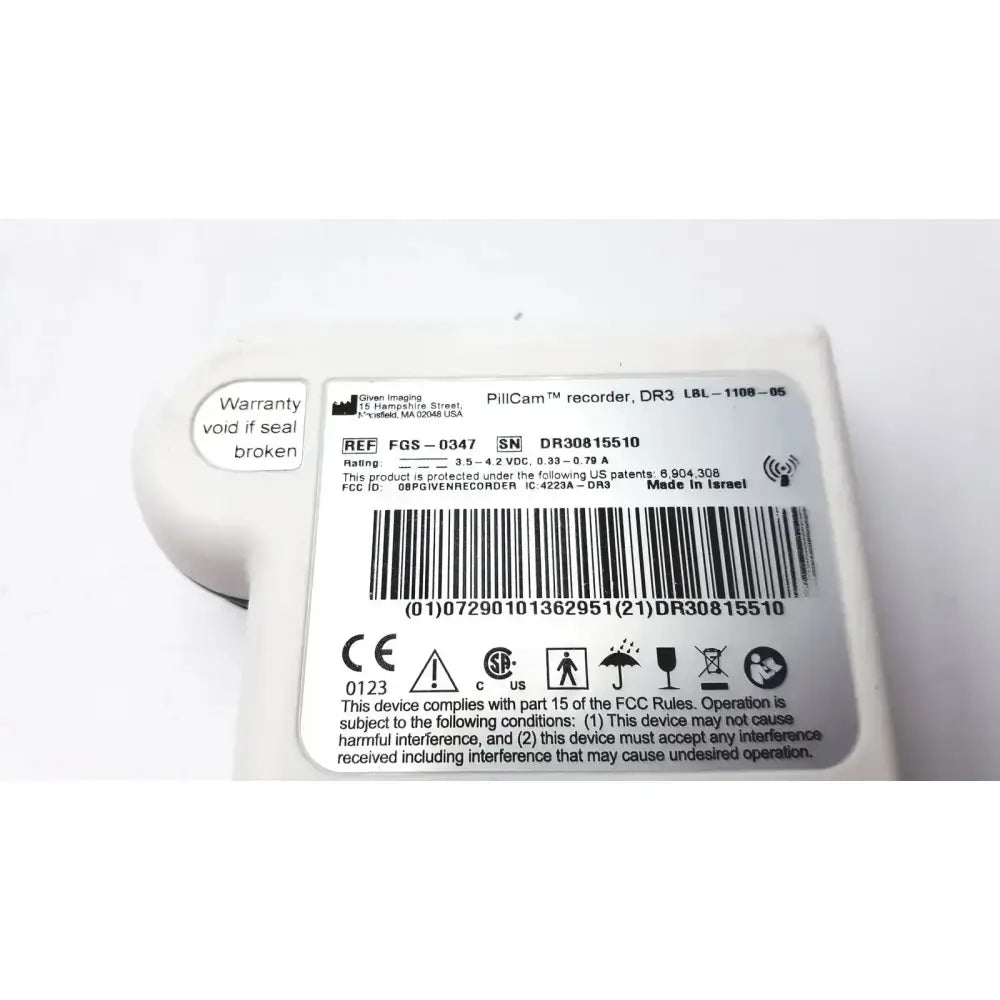 Given Imaging PillCam Recorder DR3 FGS-0347 Capsule Endoscopy Recorder, second-hand product photo 7