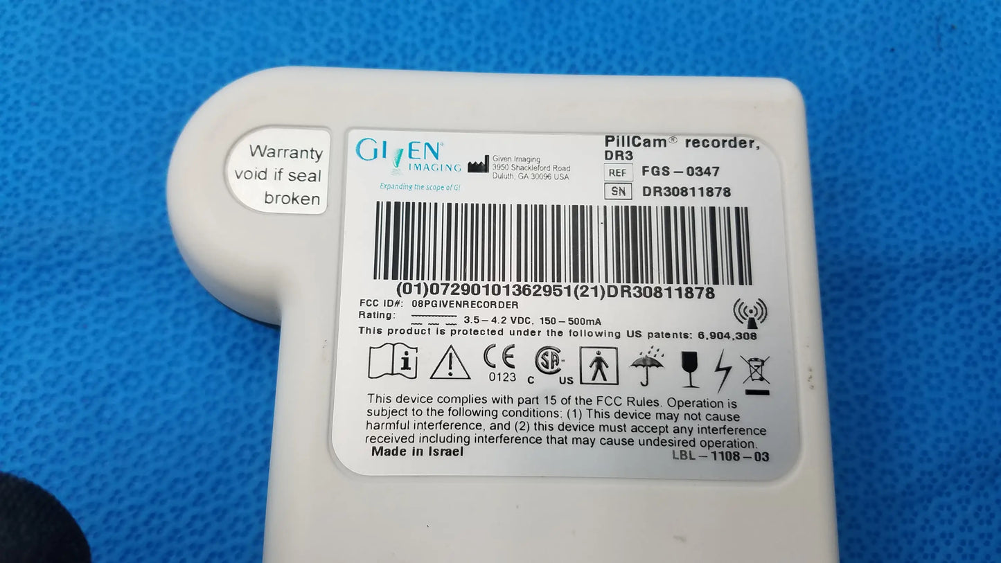Given Imaging PillCam Recorder DR3 Ref FGS-0347 Capsule Endoscopy Recorder, as-is (for parts) product photo 4