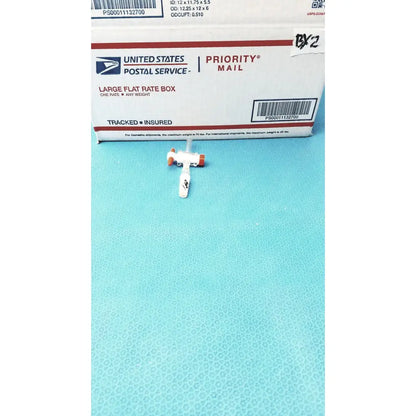 Glass 14/20 Straight Septum Inlet Adapter with Flow Control